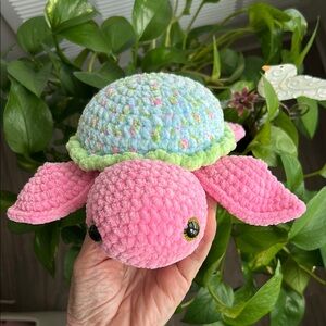 Handmade Crochet Turtle Plush – Easter Toy Nursery Decor